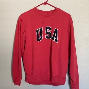 Brandy Melville red usa crew neck